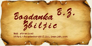 Bogdanka Zbiljić vizit kartica